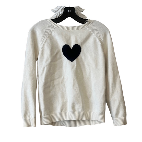 Talbots Sweaters - Talbots White Sweater with Black Heart